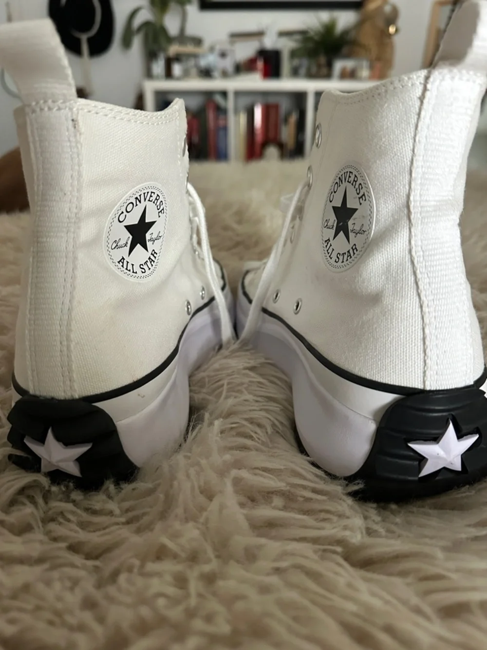 Converse White High-Top Chunky Platform Sneakers - Picture 4 of 5